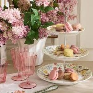 Pottery Barn Spring Garden Bunny 🐰 Three-Tiered Serving Stand BNIB